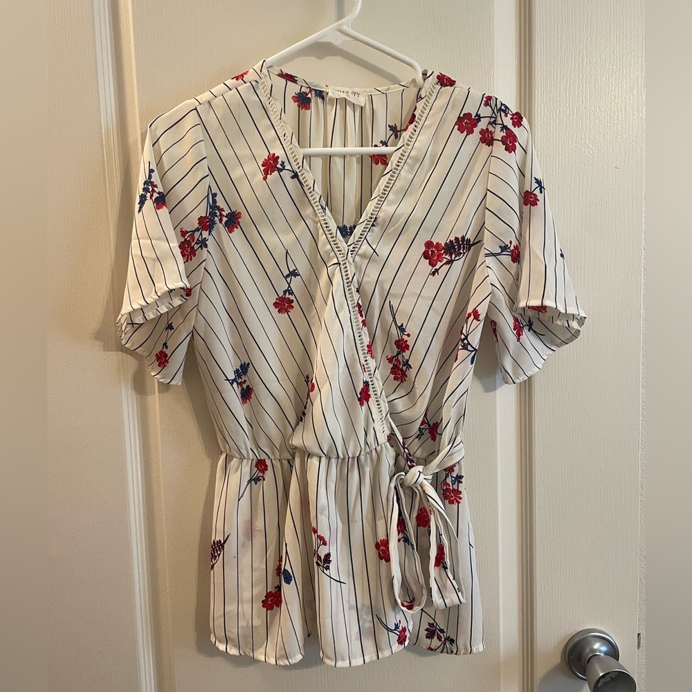 Sienna Sky faux wrap blouse